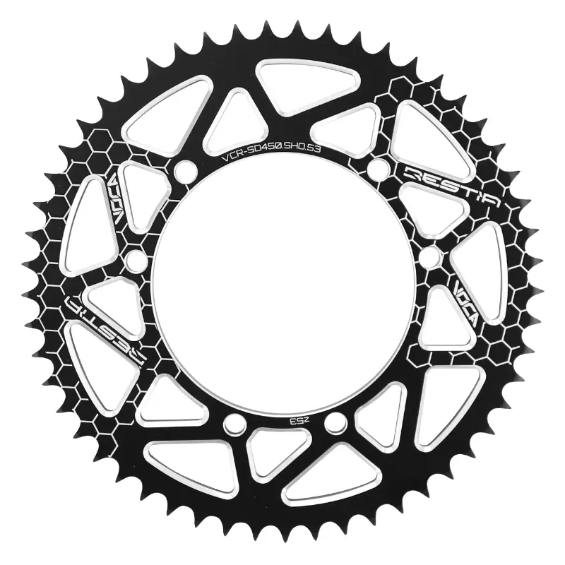Voca Racing Kettenrad 53 Zähne 428 Aluminium CNC schwarz Sherco 50