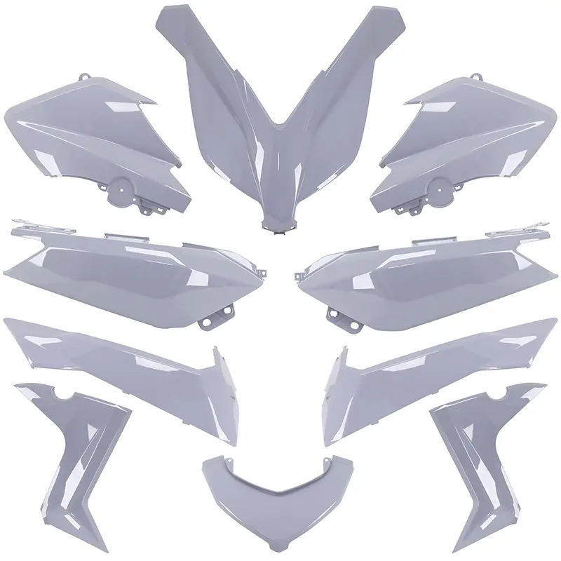 Karosserie-Verkleidung maxiscooter anpassbar Yamaha 125-250-400 XMAX 2014-2017 grau Nardo (Kit 10 Teile) P2R