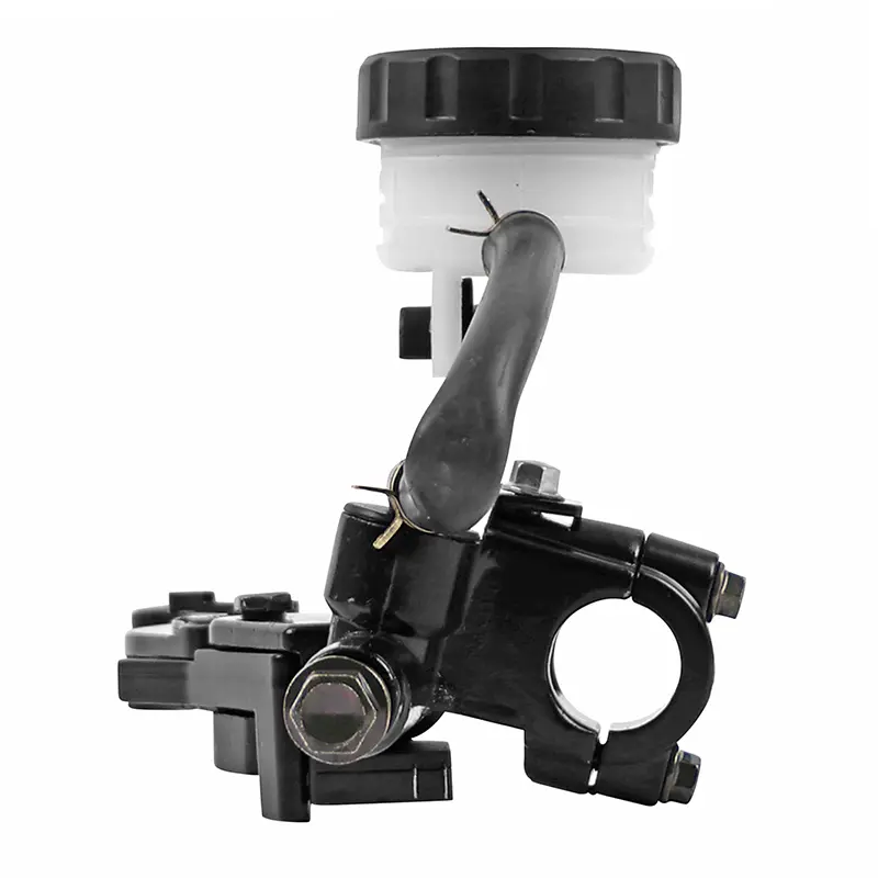 P2R 범용 오토바이 프론트 브레이크 마스터 실린더 직립형 45mm 직경 알루미늄 CNC 블랙 6단계 조절 가능 스트로크 — 4번째 뷰