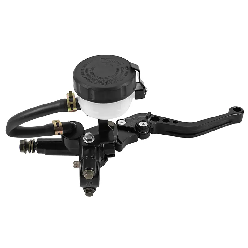 P2R 범용 오토바이 프론트 브레이크 마스터 실린더 직립형 45mm 직경 알루미늄 CNC 블랙 6단계 조절 가능 스트로크 — 5번째 뷰
