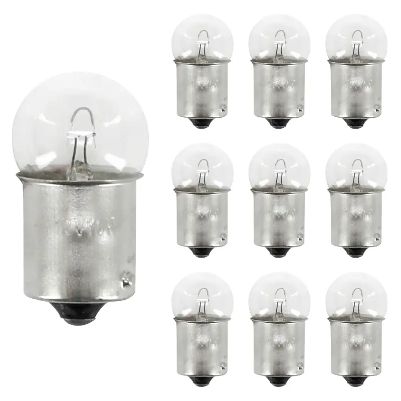 اسٹینڈرڈ بلب-لائٹ 12V 10W بیس BAU15S معیار RY10W گریسر آفسیٹ پیگ وائٹ (انڈیکیٹر) (10 کا ڈبہ) -P2R