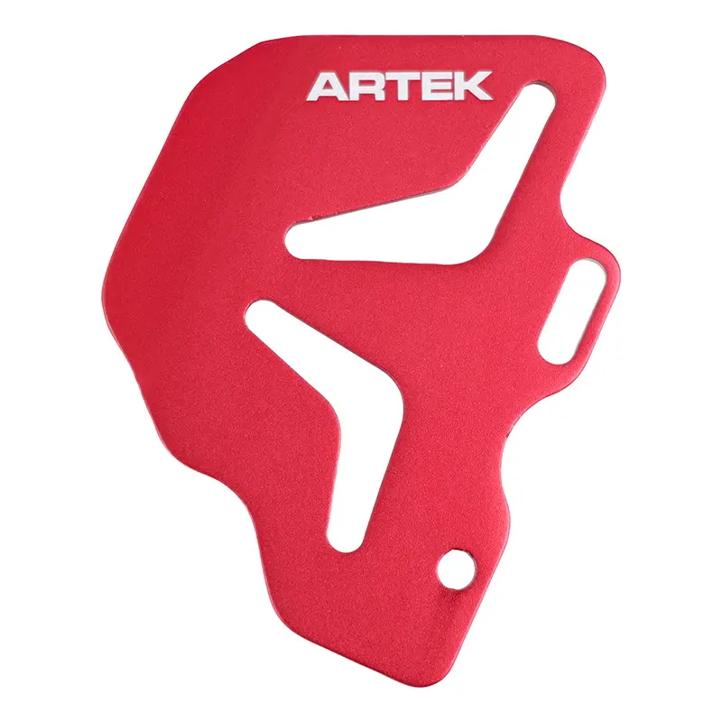 Artek CNC-Aluminium Bremszylinder-Schutzplatte hinten rot 40-50 mm