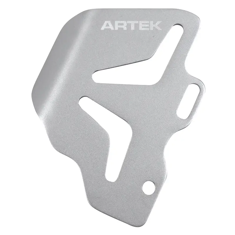 Bremszylinder-Schutzplatte Hinterradbremse 50 Artek universal 40-50 mm Lochabstand Aluminium CNC silber