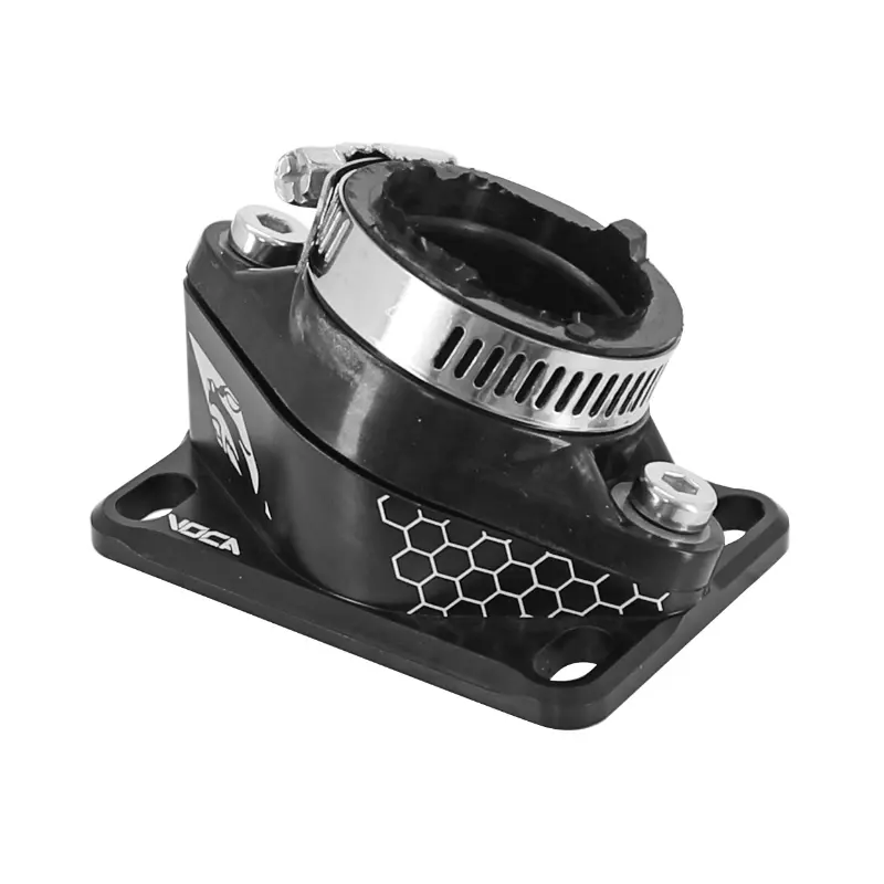 Pipe d'admission 50 à boîte Voca Racing adaptable Derbi-AM6 pour carburateur 21 à 28 PWK alu CNC noir