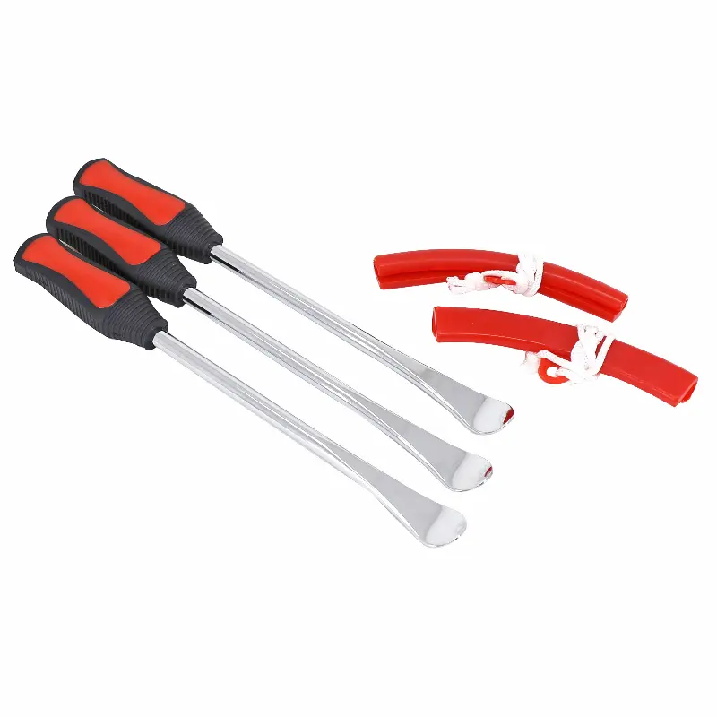Démonte-pneu en cuillères (x3) et mors protège-jante (x2) longueur 195 cm P2R