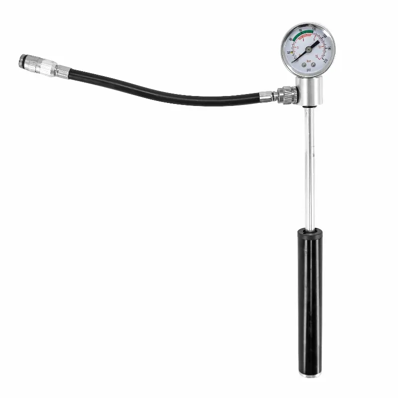 Pumpe für Elektro-Tretroller P2R Aluminium schwarz VS mit Manometer 15 bar