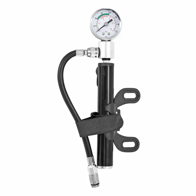 Pumpe für Elektro-Tretroller P2R Aluminium schwarz VS mit Manometer 15 bar — Ansicht 2