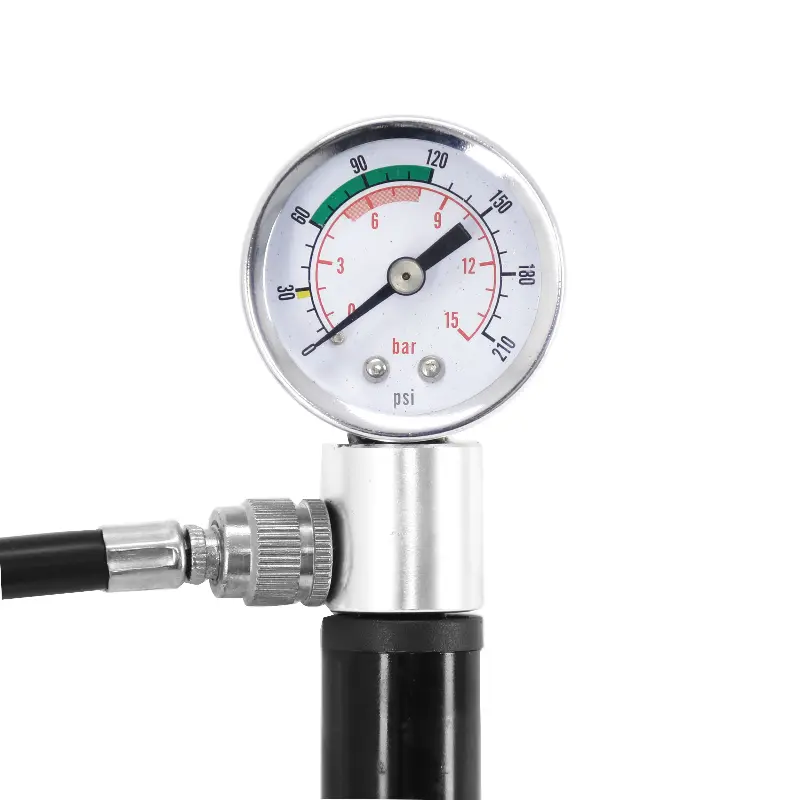 Pumpe für Elektro-Tretroller P2R Aluminium schwarz VS mit Manometer 15 bar — Ansicht 3