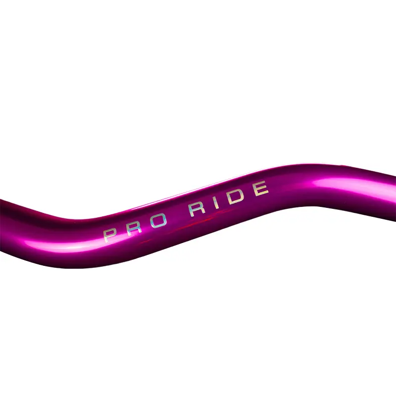 Řídítka KRM Pro Ride Oversize Průměr 28,6 mm Hliník Růžová s Pěnou a Holografickým Logem — pohled 5