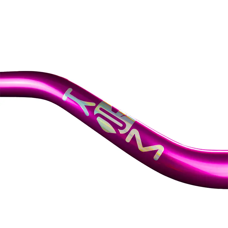 Řídítka KRM Pro Ride Oversize Průměr 28,6 mm Hliník Růžová s Pěnou a Holografickým Logem — pohled 6