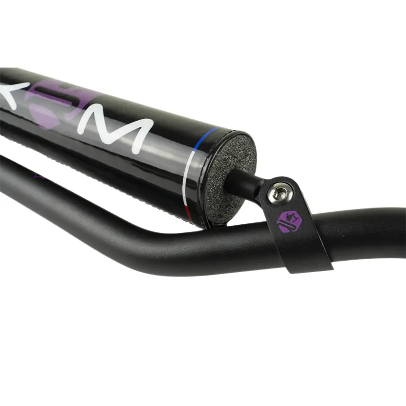 KRM Pro Ride 50 -laatikon ohjaustanko halkaisija 22,2 mm alumiini musta-violetti vaahtokumilla — näkymä 2