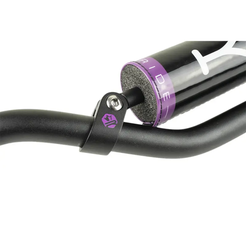 KRM Pro Ride 50 -laatikon ohjaustanko halkaisija 22,2 mm alumiini musta-violetti vaahtokumilla — näkymä 3