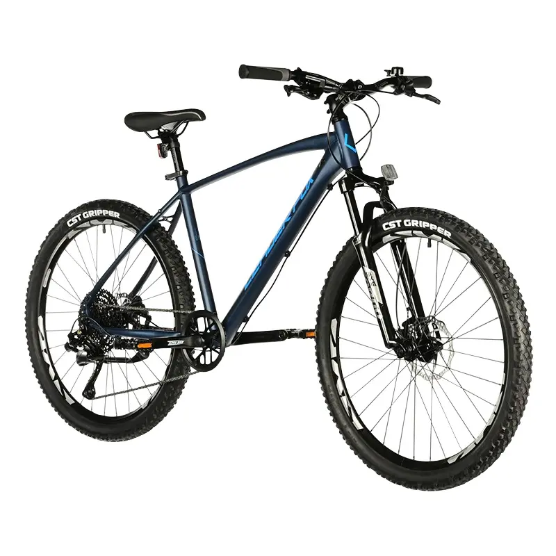 VTT Musculaire 26 pouces Leader Fox Factor 2025 Bleu Nuit Mat 9V Cadre 18 pouces Hydraulique à Disque