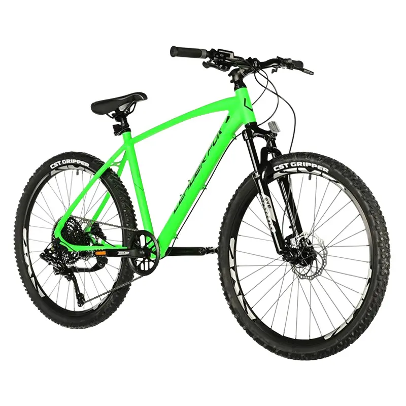 Vélo VTT 26 pouces Leader Fox Factor 2025 vert fluo mat hydraulique à disque cadre 20 pouces