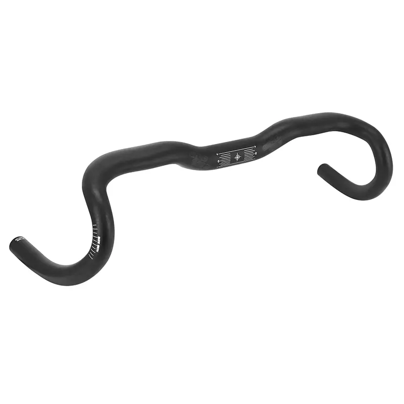 Kierownica drogowa półwyścigowa Ergotec randonneur aluminium czarna średnica 31,8 mm długość 420-513 mm