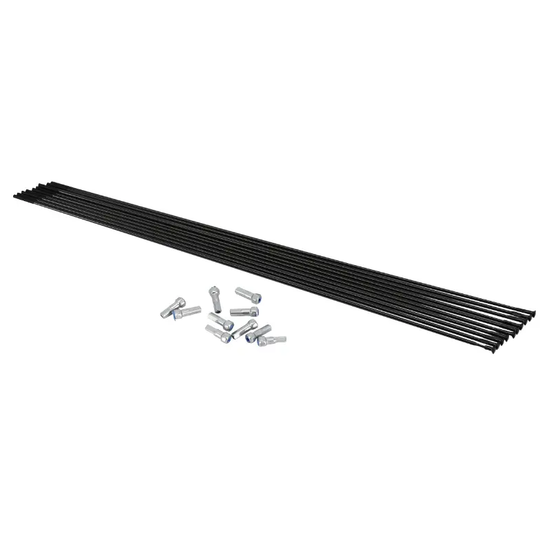 Rayon inox Mavic tête droite pour roue avant-arrière montage côté opposé cassette Aksium 1 L 285 mm avec écrou (boîte de 10)
