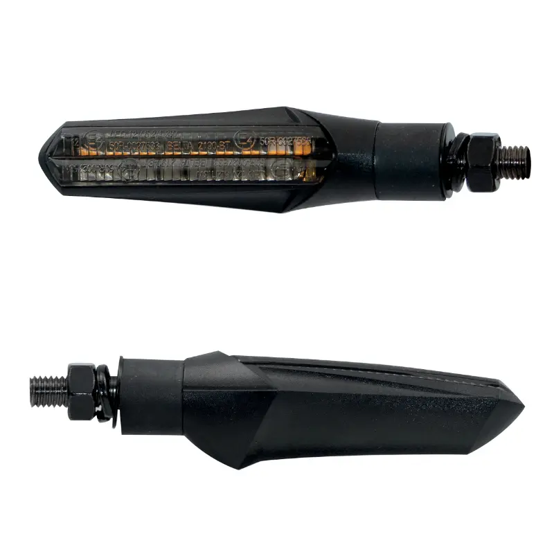 TAAC FR10 Sequential Turn Signal Moto 18 leds smoke-black with position light and brake light function (M8 - length 92MM - h 24MM) (pair) premium quality -ECE approved