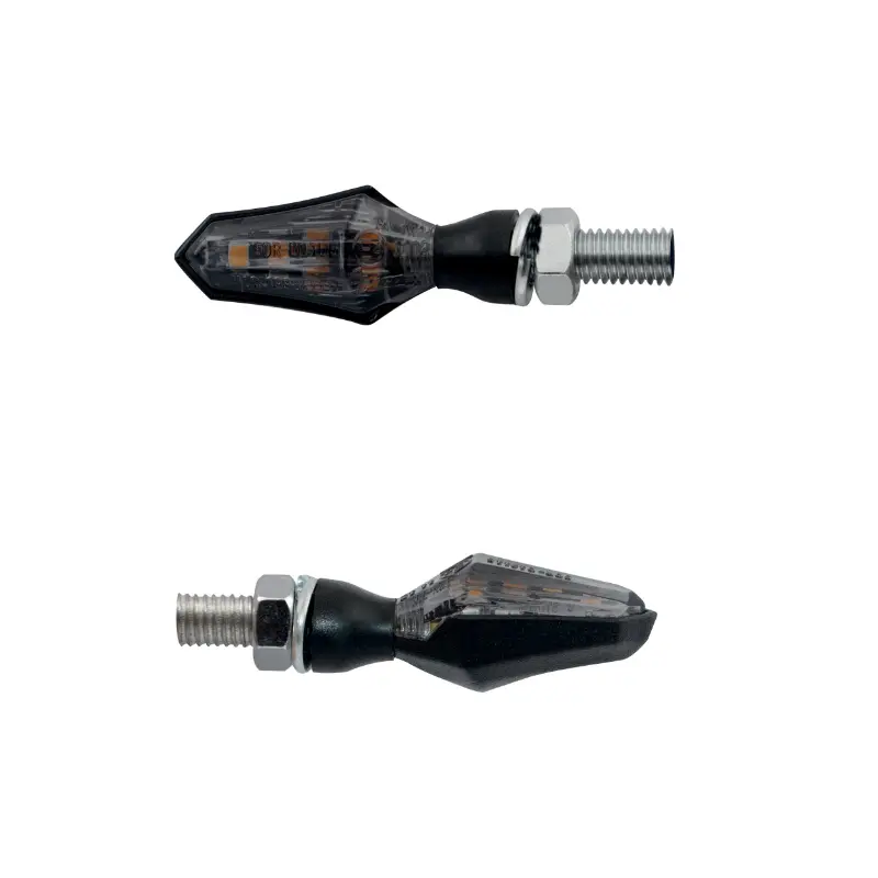 إشارة انعطاف دراجة نارية Taac FR9 9 مصابيح LED دخاني-أسود (M8 - طول 48 مم - ارتفاع 19 مم) (زوج) جودة ممتازة - معتمد ECE