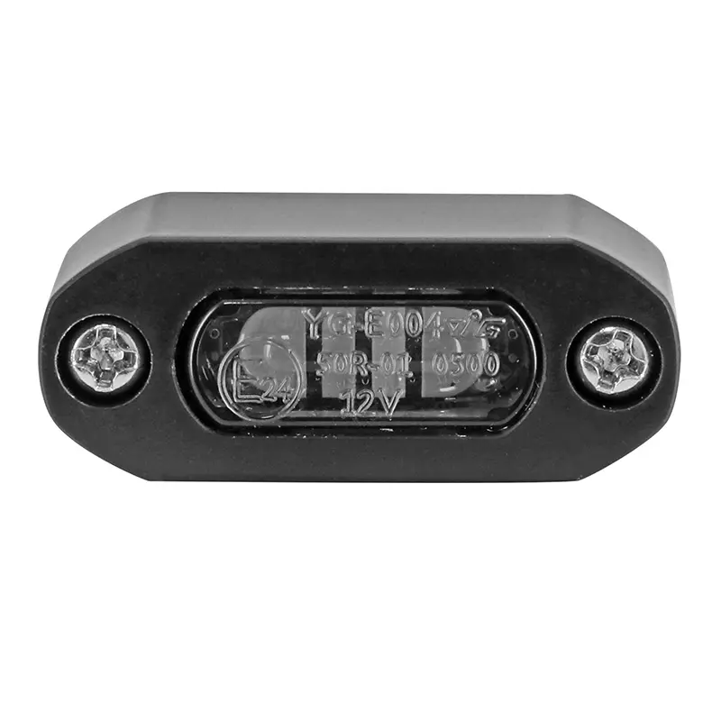 ضوء خلفي للدراجة النارية عالمي Taac LS01 4 مصابيح LED دخاني-أسود ألومنيوم (M3 مسافة تثبيت 30مم - طول 15مم - عرض 40مم) جودة ممتازة - معتمد ECE