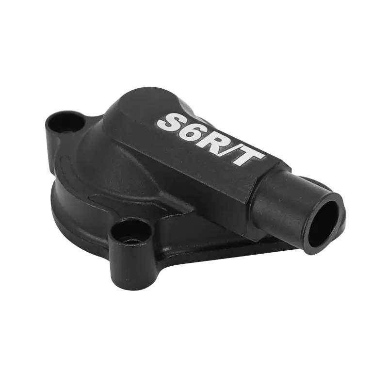 Carter-deksel waterpomp Stage 6 voor Derbi 50 Senda 2006+ Euro 3/4 aluminium CNC zwart