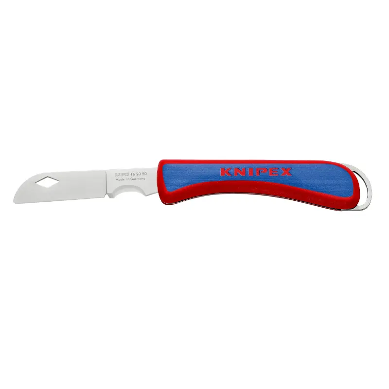 Knipex professionelles Klappmesser für Elektriker, Klinge aus rostfreiem Stahl, ergonomischer Griff 16 20 50 SB