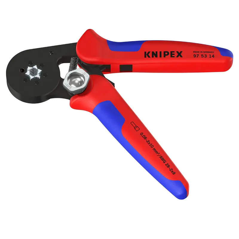 Alicate de crimpar Pro Knipex autoajustável para terminal de cabo 180 mm com cabo ergonómico (97 53 14) — vista 2