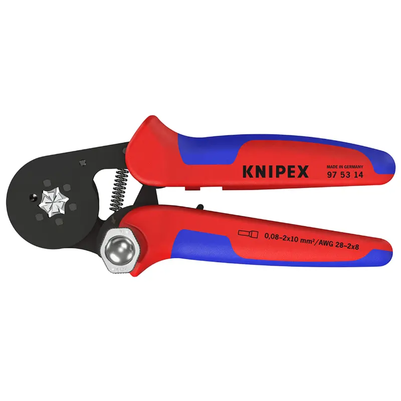 Alicate de crimpar Pro Knipex autoajustável para terminal de cabo 180 mm com cabo ergonómico (97 53 14) — vista 3