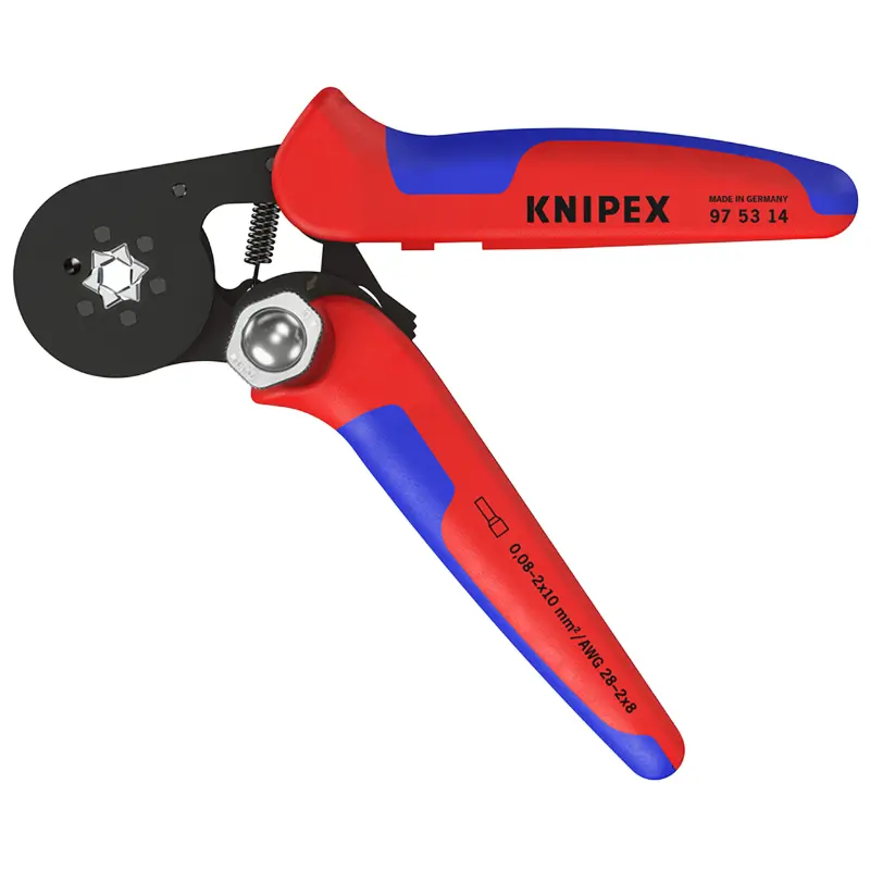 Alicate de crimpar Pro Knipex autoajustável para terminal de cabo 180 mm com cabo ergonómico (97 53 14) — vista 4