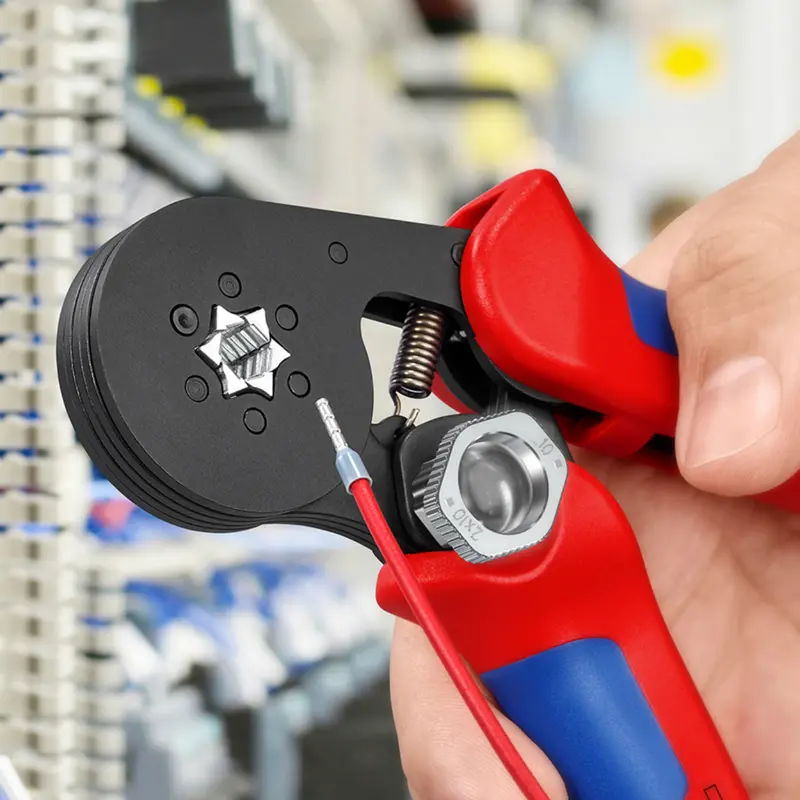 Alicate de crimpar Pro Knipex autoajustável para terminal de cabo 180 mm com cabo ergonómico (97 53 14) — vista 8