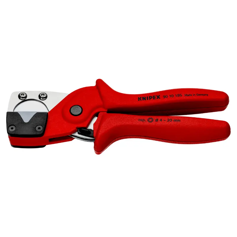 Cortador de mangueira de freio hidráulico e tubo flexível KNIPEX 185 mm capacidade 4-20 mm