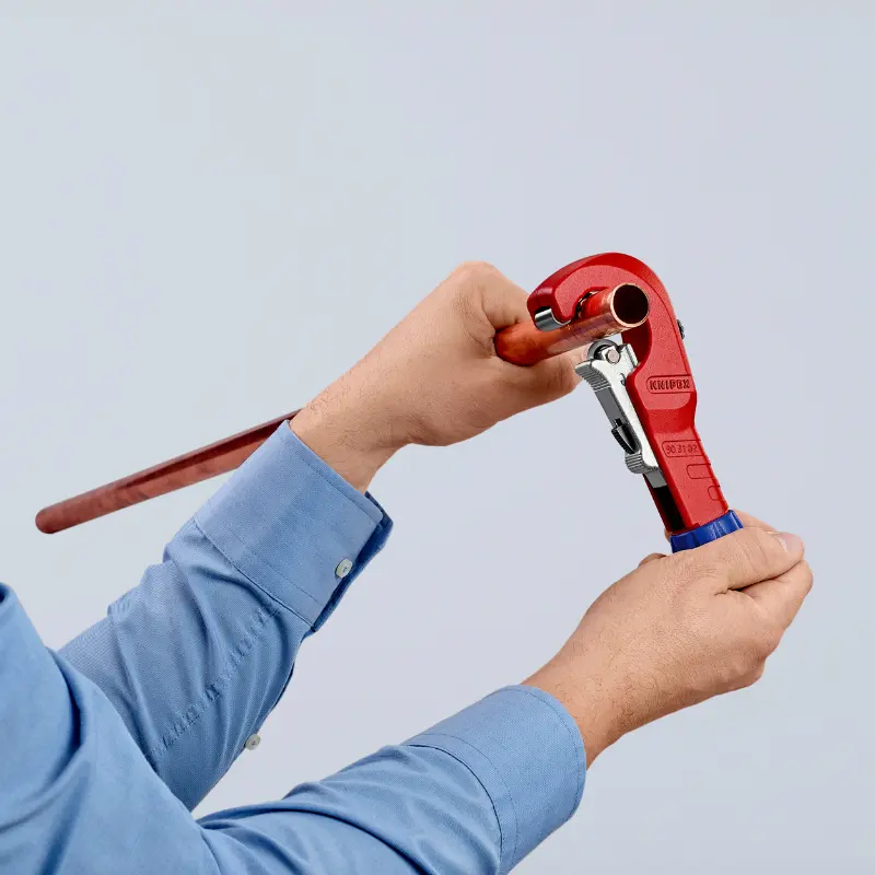 Profirohrschneider für Stahl-Kupfer Knipex tubix 180MM schneidet von 6 bis 35 MM Wandstärke bis 2MM (90 31 02 BK) -made in germany — Ansicht 7