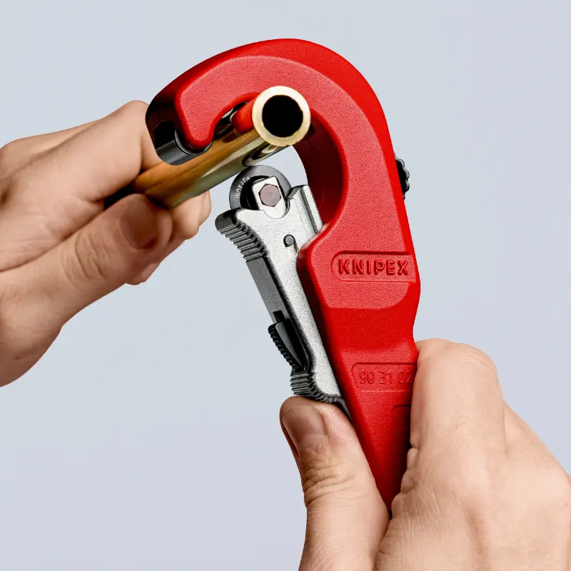 Profirohrschneider für Stahl-Kupfer Knipex tubix 180MM schneidet von 6 bis 35 MM Wandstärke bis 2MM (90 31 02 BK) -made in germany — Ansicht 8