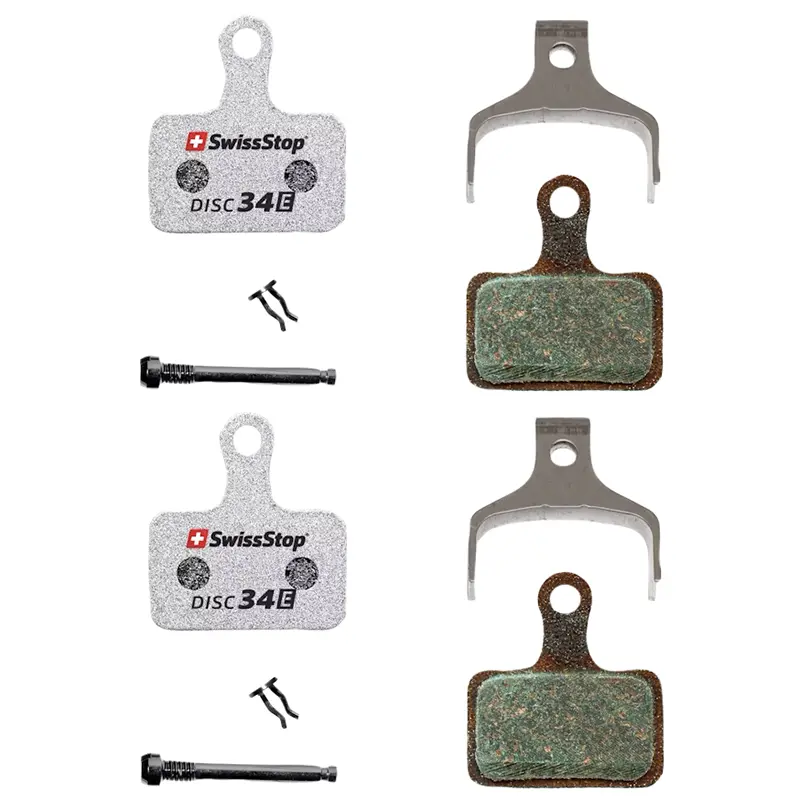 وسادات فرامل طريق SwissStop Organic Disc 34E (زوجان) - متوافقة مع Shimano Dura-Ace R9170, Ultegra R8070, Tiagra R4770, RS805, RS505, RS405, RS305