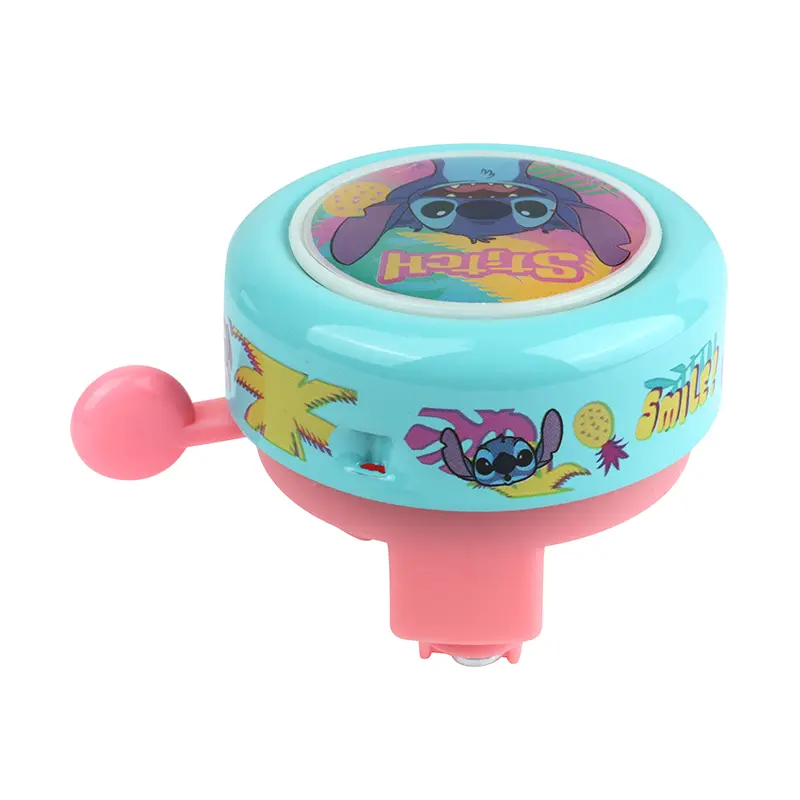 Sonnette enfant timbre Disney Stitch bleu-rose 55 mm