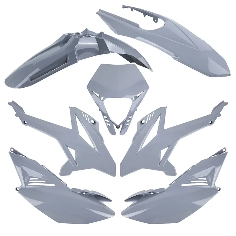 Carrosserie-carénage 50 à boîte adaptable Beta 50 RR 2011-2020 gris Nardo (kit 7 pièces) P2R
