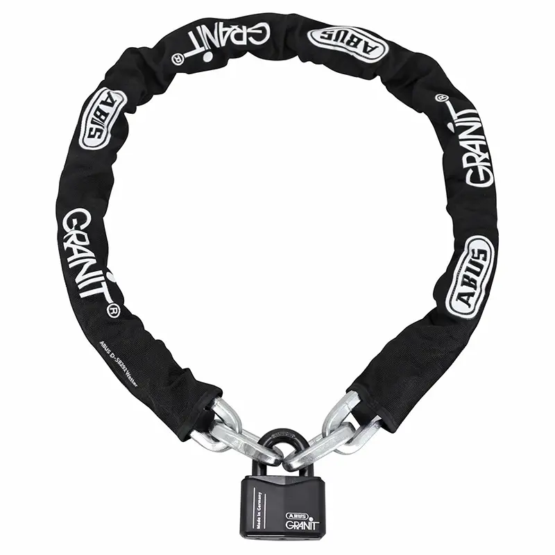 Antivol à chaîne Abus Granit 37RK-70 1,50 m maillon diam 14 mm avec cadenas 29 x 35 mm diam 18 mm classe SRA
