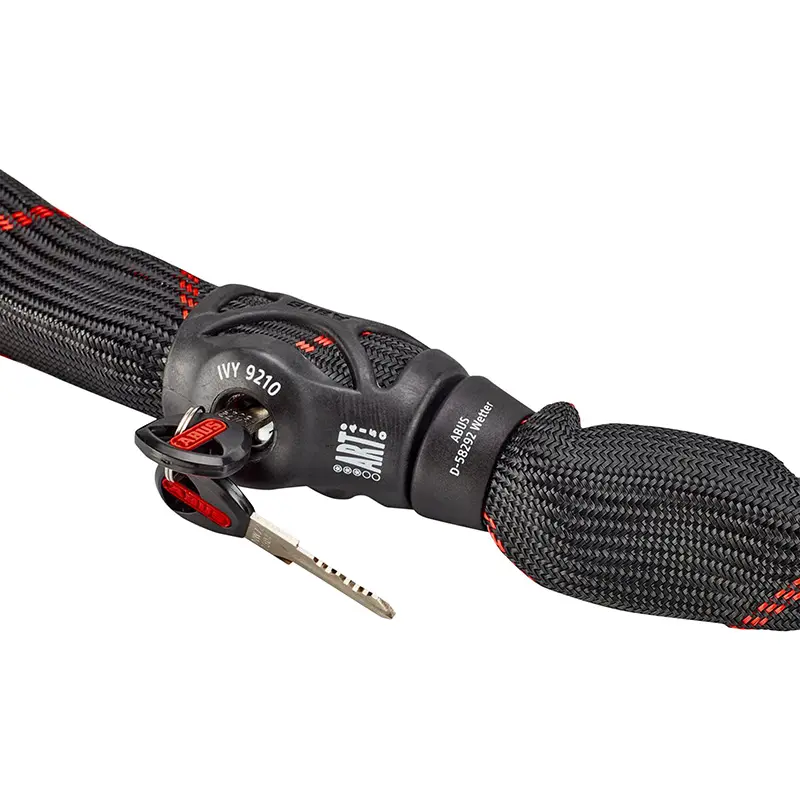 Fahrradschloss Kettenschloss mit Schlüssel Abus Ivy Chain 9210 Durchmesser 10 mm Länge 85 cm mit integriertem Schloss Sicherheitsstufe 13 — Ansicht 2