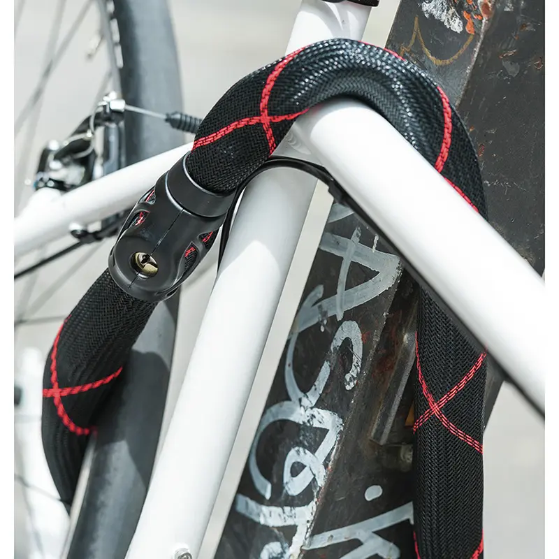 Fahrradschloss Kettenschloss mit Schlüssel Abus Ivy Chain 9210 Durchmesser 10 mm Länge 85 cm mit integriertem Schloss Sicherheitsstufe 13 — Ansicht 4