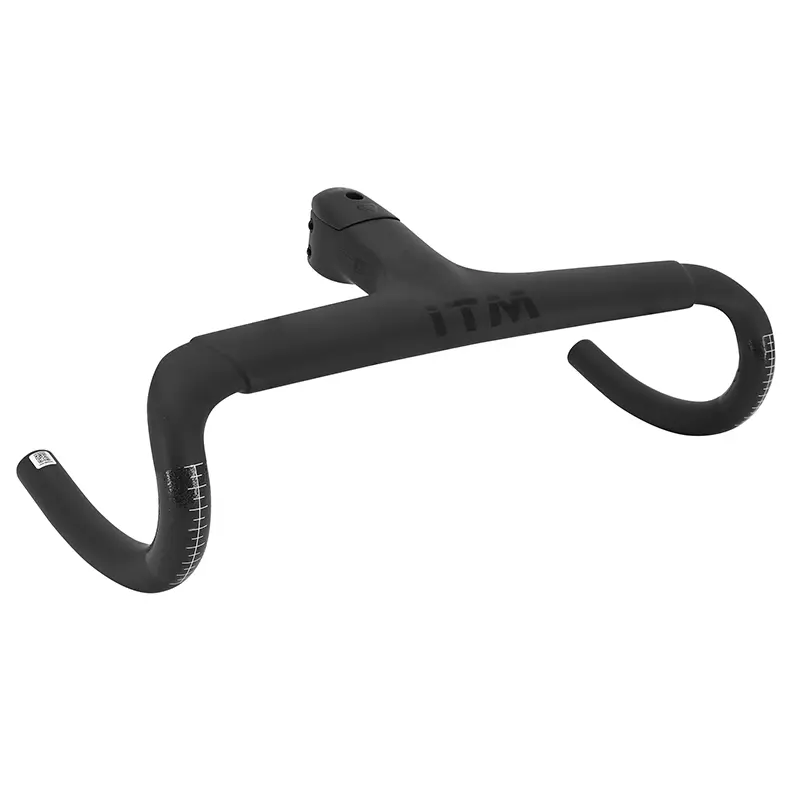 Lenker Combo Straße Itm CH1R Carbon matt L 42 Außen (Mittenabstand 40CM) mit integriertem Vorbau L 100MM D 28.6MM für innenliegende Kabelführung (Zusatz Referenz 212003 empfohlen) — Ansicht 2