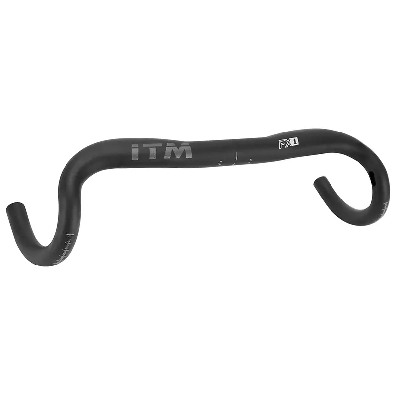 Cintre route Itm FX1 gravel alu noir diam 31,8 l 42 exterieur (axe-axe 40CM) pour passage cable interne