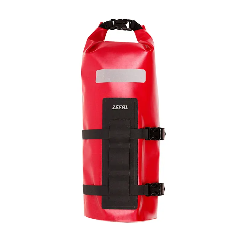 فورک بیگ Zefal z adventure dry bag سرخ واٹر پروف فکسنگ سٹرپس خود چپکنے والی - کلپس (لمبائی 28.5CM - 4LITRES) زیادہ سے زیادہ وزن 2.5KGS (سپورٹ فکسنگ شامل نہیں ریف: 199763)