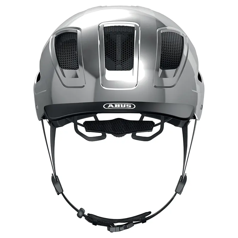 Fahrradhelm Erwachsene Abus Hyban 2.0 Chrome integrierte Beleuchtung Größe M (52-58 cm) — Ansicht 2