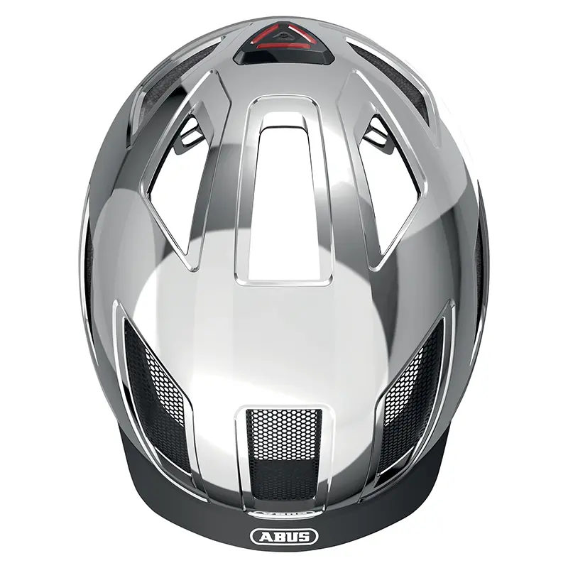 Fahrradhelm Erwachsene Abus Hyban 2.0 Chrome integrierte Beleuchtung Größe M (52-58 cm) — Ansicht 4