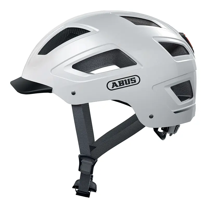 Fahrradhelm für Erwachsene Abus Hyban 2.0 weiß polar integrierte Beleuchtung Größe M (52-58 cm)