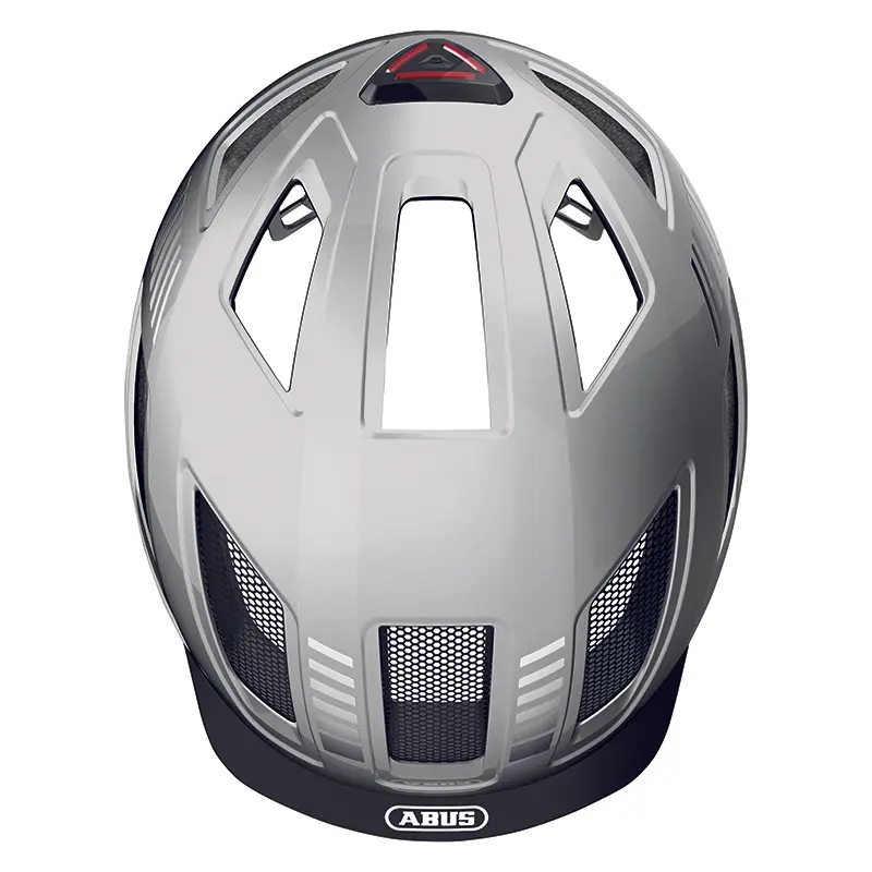 Fahrradhelm für Erwachsene Abus Hyban 2.0 silber integrierte Beleuchtung Größe XL (58-63 cm) — Ansicht 4