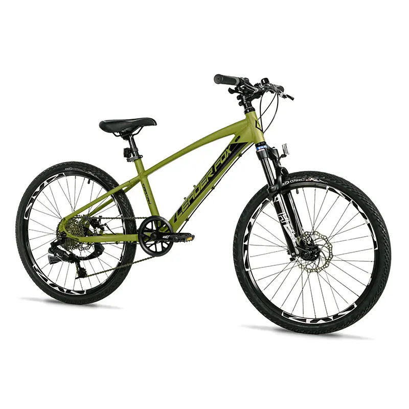VTT 24 Leader Fox Capitan 2025 vert kaki mat 8V mécanique à disque (135-145 cm)