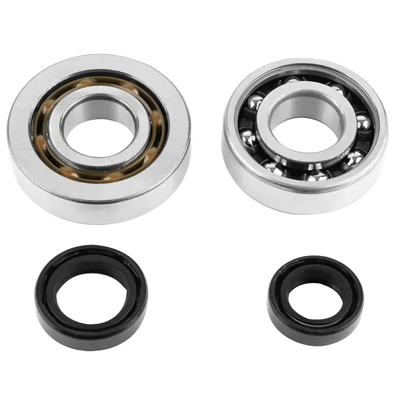 Pleuellager + Dichtung Scooter P2R adaptierbar Peugeot 50 Speedfight 2, TKR, Trekker mit Dellorto-Pumpe - Kit SKF SC04A47CS + 6204 Polyamid C4 Nitril-Dichtung — Ansicht 2