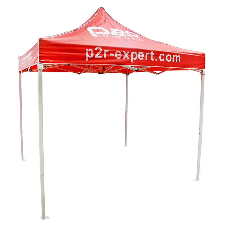 Tente paddock-barnum P2R 2,5×2,5 m rouge-blanc structure acier