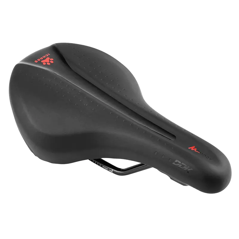 Sattel Newton Junior Ichnos Racing schwarz rot dekoriert 236x139mm Stahlschiene