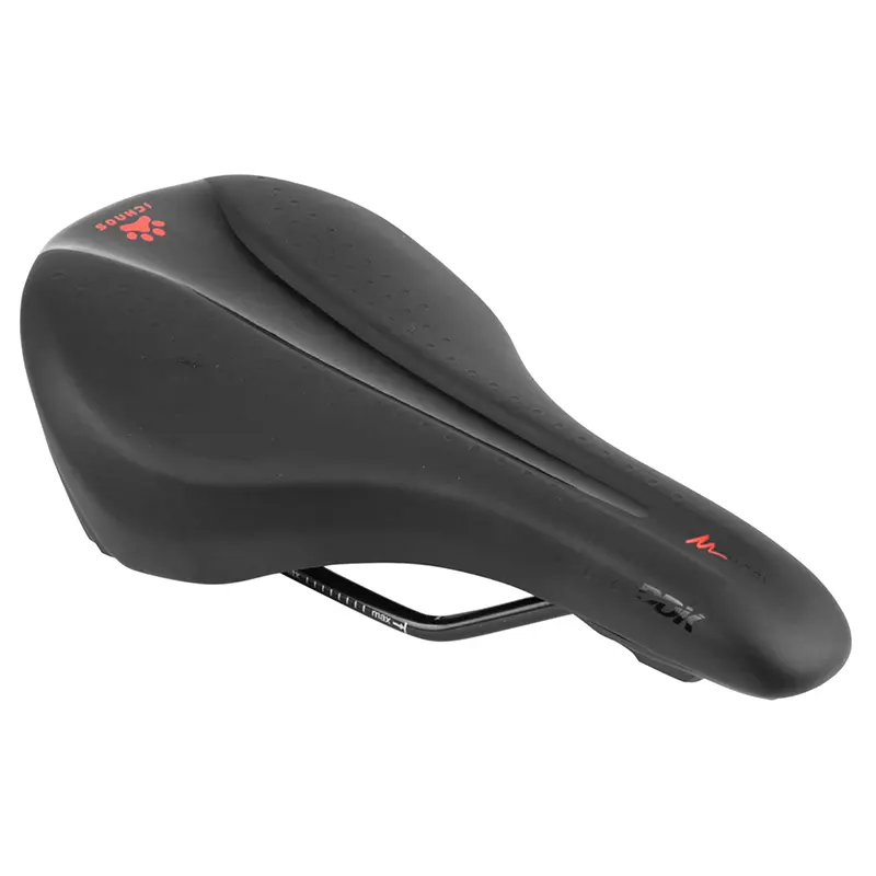 Selle Newton Junior Ichnos Racing noir décor rouge 256x140 mm rail acier